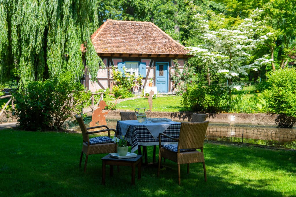 L'écrin du Moulin - Hôtel le Moulin - Les Jardins du Moulin - - Le restaurant & le bar - Hôtel de charme Gundershoffen, Strasbourg, Alsace, village typique, patrimoine local